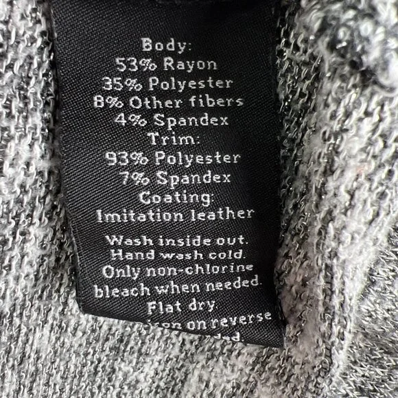 Rock & Republic Womens 1X Gray Top Sleeveless Black Embellished Cross Rayon Poly - Picture 8 of 8